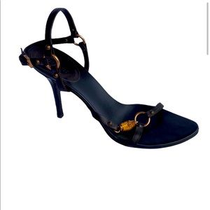 Gucci Boho Chic Strappy Heel Wood Bead 37.5 US 6.5